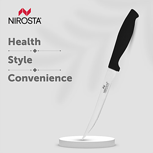 Fackelmann Nirosta Stainless Steel Fine Serration Tomato Knife | Uniform Slicing, 1 pc