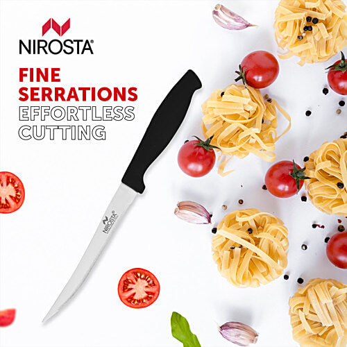 Fackelmann Nirosta Stainless Steel Fine Serration Tomato Knife | Uniform Slicing, 1 pc