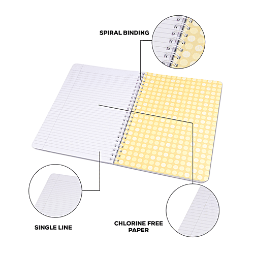 Buy Classmate Pulse Notebook Ruled, Single Line, Spiral Binding , A4