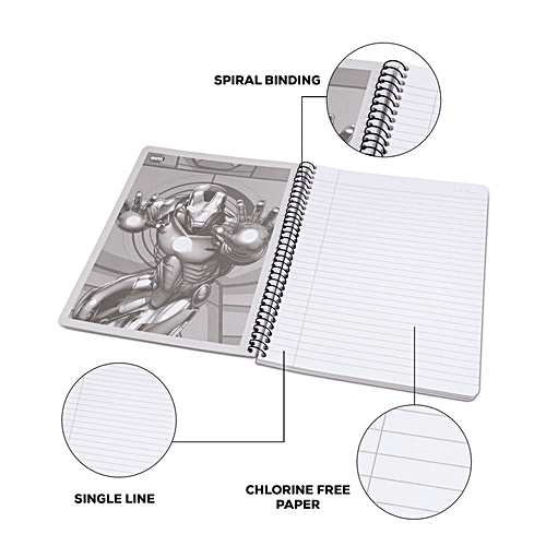 Buy Classmate Notebook Ruled, Single Line, Spiral Bound, 203mm x 267