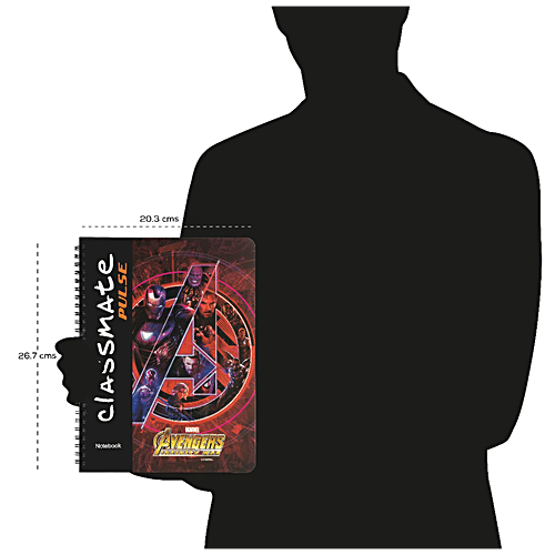 Classmate Pulse Notebook - Unruled, Spiral Binding, 26.7 X 20.3 cm, 160 Pages, 1 pc  Spiral Binding
 Elemental Chlorine Free Paper
 Unruled