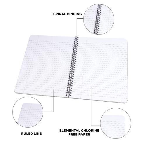 Buy Classmate Pulse Notebook - Ruled, Single Line, Spiral Binding, 267 ...
