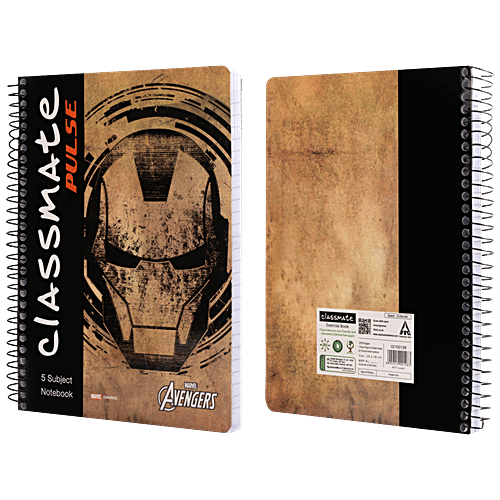 Buy Classmate 5 Subject Spiral Notebook Single Line, 250 Pages