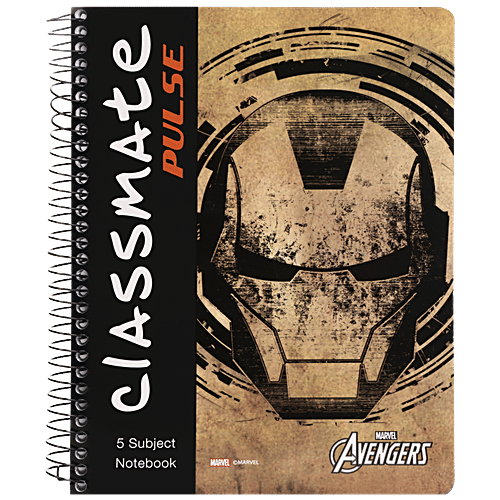 Buy Classmate 5 Subject Spiral Notebook Single Line, 250 Pages