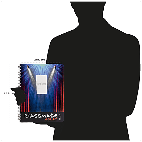 Classmate Notebook - Ruled, Single Line, 203 mm x 267 mm, Spiral Binding, 302 Pages, 1 pc  Premium Quality
 Convenient for Recording