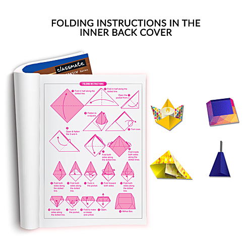 Classmate 3D Craft Notebooks - Unruled, 240 mm x 180 mm, 172 Pages, 4 pcs  