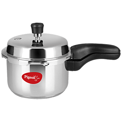 Pigeon by Stovekraft Stainless Steel Pressure Cooker - With Induction Base, Outer Lid, Silver, 5 L  