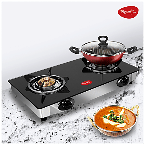 Buy Pigeon by Stovekraft Favourite 2 Burner Gas Stove, High Powered