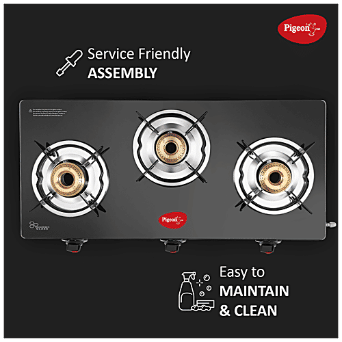 Buy Pigeon by Stovekraft Favourite 3 Burner Gas Stove, High Powered
