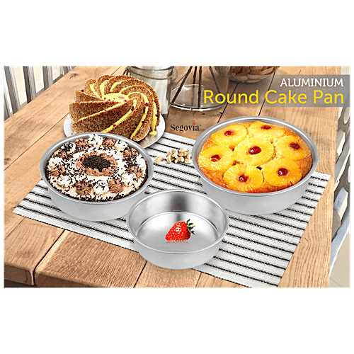 Buy Segovia Aluminium Round Shaped Cake Mould Set Microwave, Oven