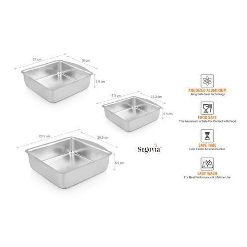 Buy Segovia Aluminium Round Shaped Cake Mould Set - Microwave, Oven &  Cooker Safe Online at Best Price of Rs 449 - bigbasket