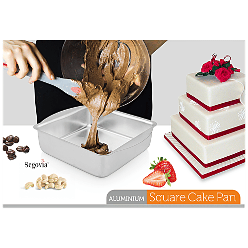 Buy Segovia Aluminium Sqaure Shaped Cake Mould Set Microwave, Oven