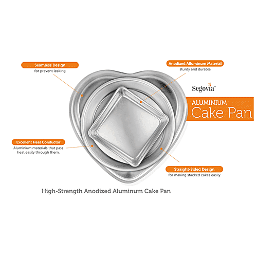 Buy Segovia Aluminium Cake Mould Set Combo Fast Heat Conduction