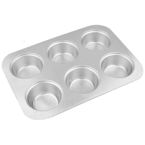 Segovia Aluminium Muffin Tray - With 6 Cavities, Microwave, Oven & Cooker Safe, For Baking, 1 pc  