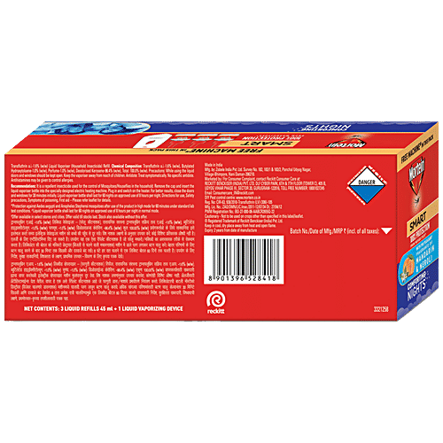 Mortein Insta5 Mosquito Repellent, Combo Pack, 4 pcs (Machine + 3 Refills x 45ml)