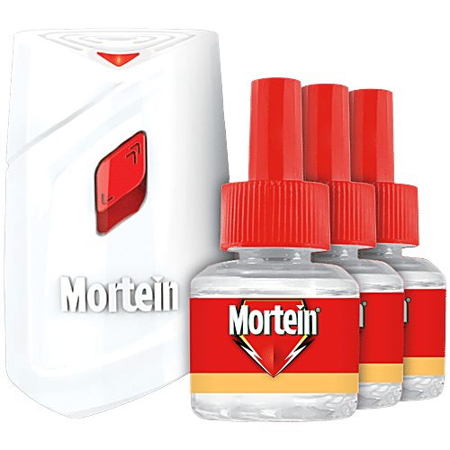 Mortein Insta5 Mosquito Repellent, Combo Pack, 4 pcs (Machine + 3 Refills x 45ml)