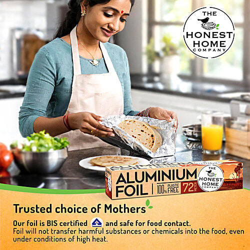 The Honest Home Company Aluminium Foil - For Baking, Roasting & Wrapping, 72 m, 750 g  