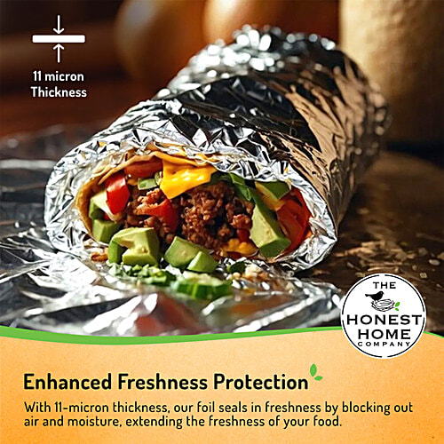 The Honest Home Company Aluminium Foil - For Baking, Roasting & Wrapping, 72 m, 750 g  