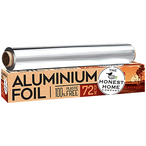 The Honest Home Company Aluminium Foil - For Baking, Roasting & Wrapping, 72 m, 750 g  