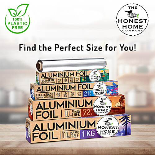 The Honest Home Company Aluminium Foil - For Baking, Roasting, Wrapping, 9 m, 160 g  