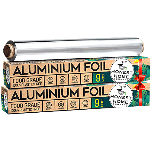 The Honest Home Company Aluminium Foil - For Baking, Roasting, Wrapping, 9 m, 160 g  