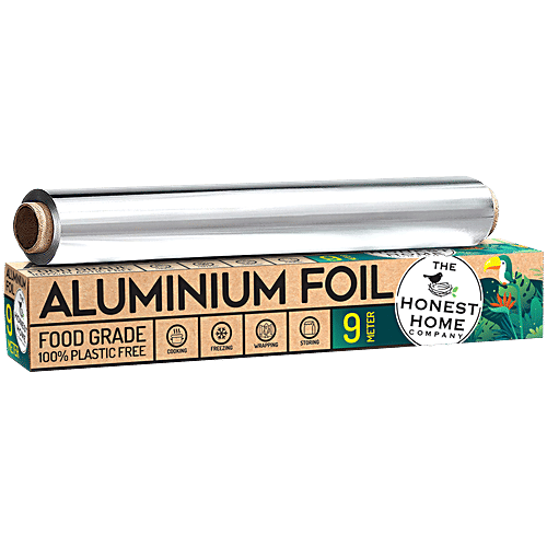 The Honest Home Company Aluminium Foil - For Baking, Roasting, Wrapping, 9 m, 160 g  