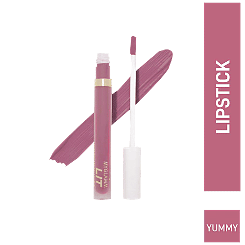 MyGlamm LIT Liquid Velvet Matte Lipstick, 3 ml Yummy 