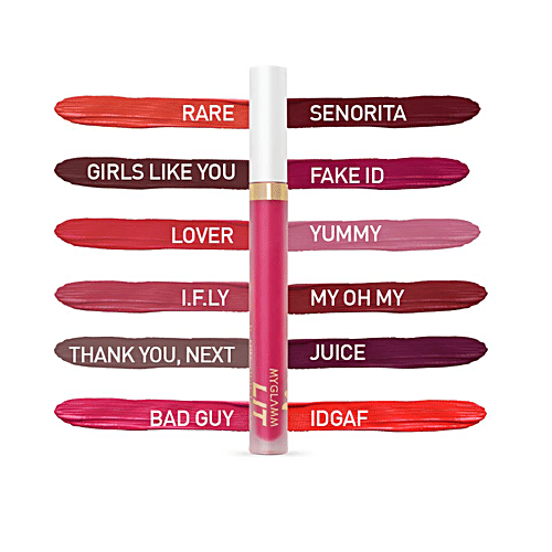 MyGlamm LIT Liquid Velvet Matte Lipstick, 3 ml Yummy 