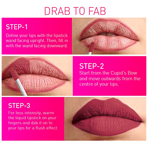 MyGlamm LIT Liquid Matte Lipstick, 3 ml Holmes