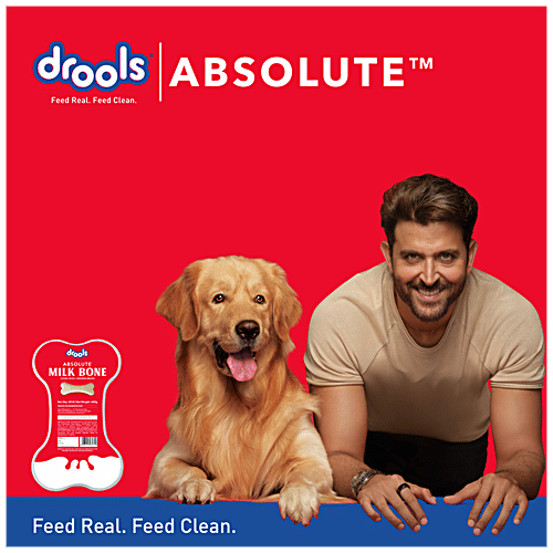 Drools Absolute Milk Bone Dog Treats, 300 g (20 pcs) Mouth-watering
Chewy texture