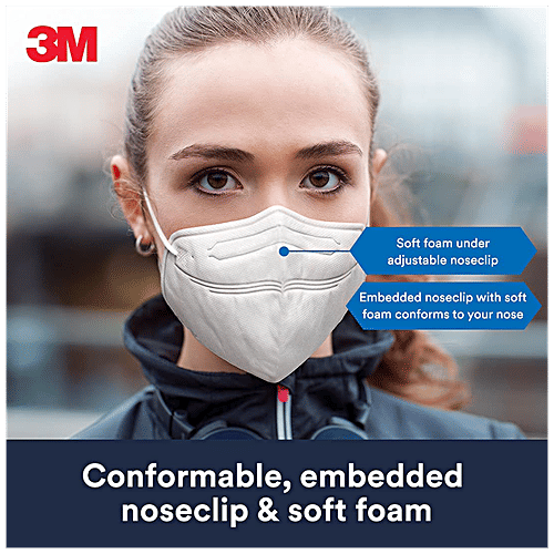 3M KN95 Respirator Face Mask - Soft & Breathable, Advanced Dust Protection, White, 1 pc  