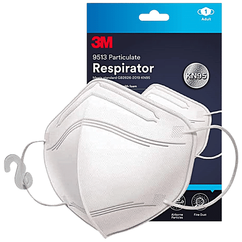 3M KN95 Respirator Face Mask - Soft & Breathable, Advanced Dust Protection, White, 1 pc  