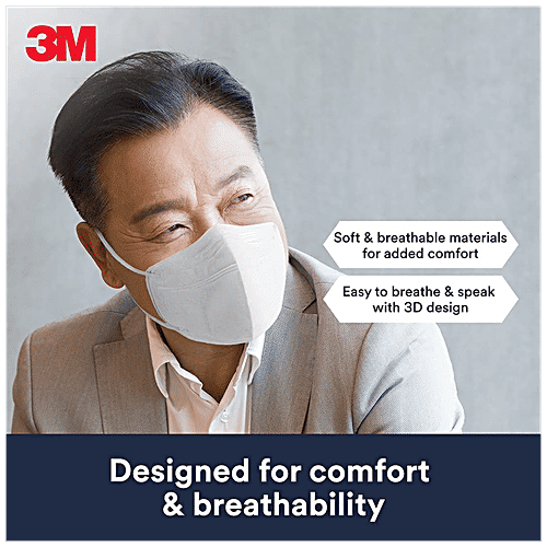 3M KN95 Respirator Face Mask - Soft & Breathable, Advanced Dust Protection, White, 3 pcs  