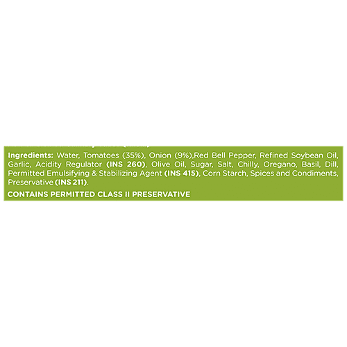 IMPRESSO Classic Pizza Sauce With Herbs - Nuts Free, Transfat Free, Cholesterol Free, 320 g Jar