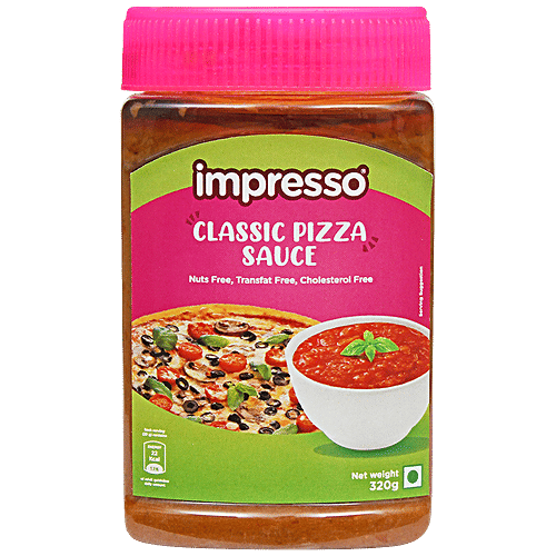 IMPRESSO Classic Pizza Sauce With Herbs - Nuts Free, Transfat Free, Cholesterol Free, 320 g Jar