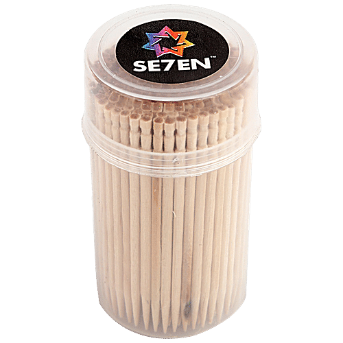 Se7en Toothpick - Wooden, 100% Natural & Durable, 1 pc  