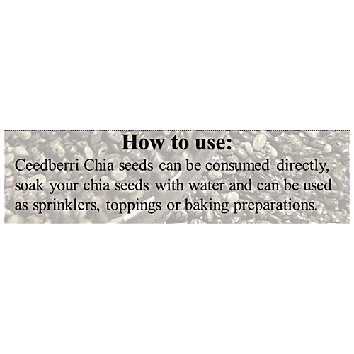 Ceedberri Chia Seeds - Rich In Omega 3, Dietary Fiber, High In Calcium & Protein, 250 g  