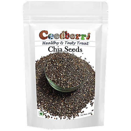 Ceedberri Chia Seeds - Rich In Omega 3, Dietary Fiber, High In Calcium & Protein, 250 g  