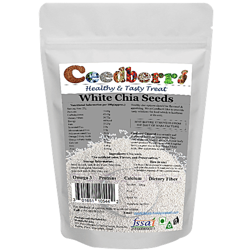 Buy Ceedberri White Chia Seeds Rich In Omega 3, Dietary Fiber, High