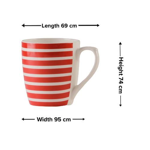BB Home Bone China Tea/ Coffee/ Milk Mug Shine, 190 ml each (Set of 6) 