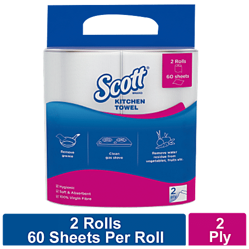 Buy Scott Kitchen Towel Rolls 2 Ply, Highly Absorbent, Lint Free