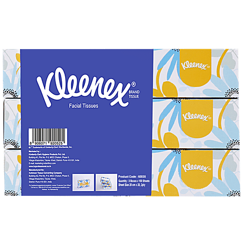 Buy Kleenex Facial Tissues 2 Ply, 100 Virgin Pulp, Absorbent, Lint
