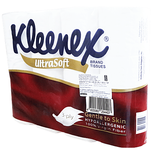 Buy Kleenex Toilet Rolls 3 Ply,100 Virgin Pulp, Hypoallergenic