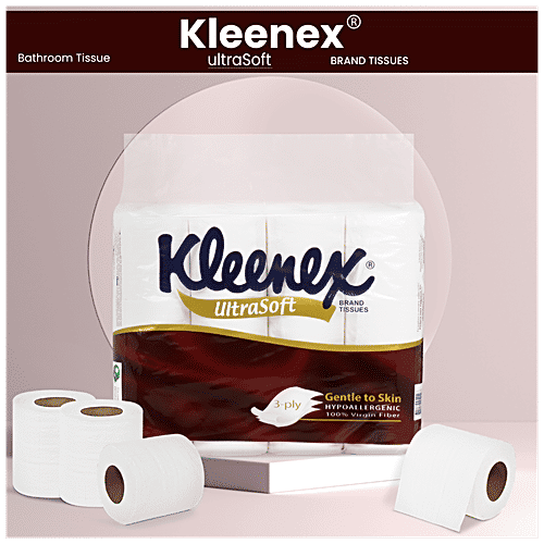 Buy Kleenex Toilet Rolls 3 Ply,100 Virgin Pulp, Hypoallergenic