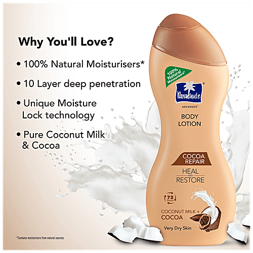 Buy Parachute Advansed Body Lotion, 100 Natural Moisturiser, Cocoa