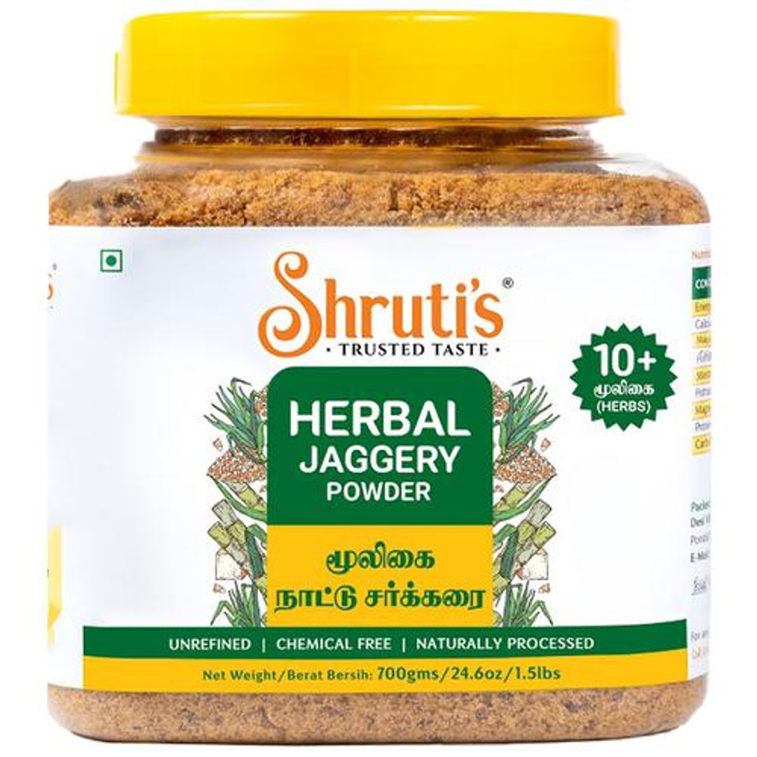 Shruti's Herbal Jaggery Powder - Naturally Processed, Unrefined, 700 g 