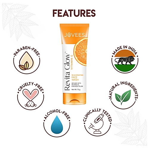 Buy Jovees Revita Glow Vitamin C Rejuvenating Face Wash, Infused With