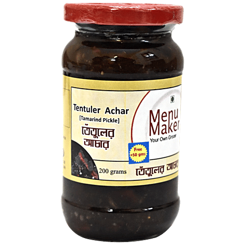 Menu Maker Tentuler Aachar/Tamarind Pickle, 250 g Jar 