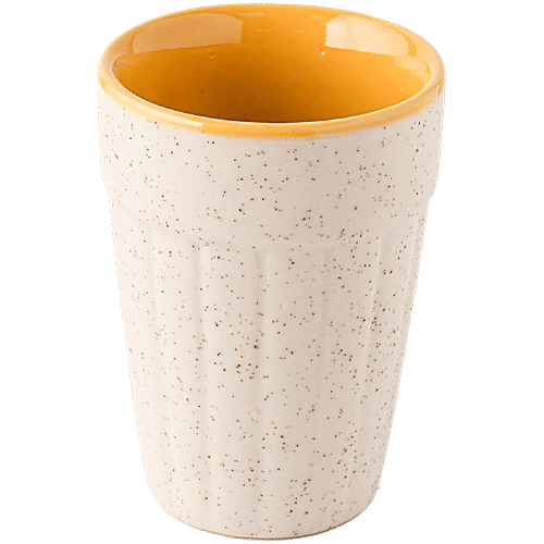 bb home Earth Tea/Chai Ceramic Kutting Glasses - Hand Crafted Ceramic, Gradient Multicolour, 100 ml (Set of 6) 