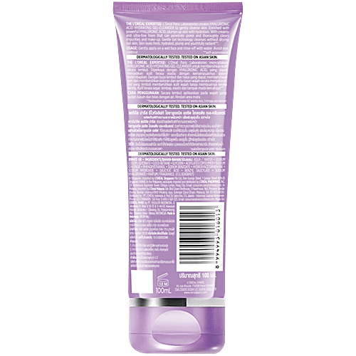 L'Oreal Paris Revitalift Hyaluronic Acid Hydrating Gel Face Wash - Gentle Cleansing, For Women, 100 ml  